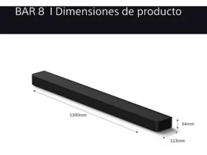 Barra de sonido Sony BRAVIA Theatre Bar 8 – 495 W, Dolby Atmos, 11 altavoces, 360 Spatial Sound Mapping, WiFi, Bluetooth, Apple AirPlay, HT-A8000 - Imagen 2