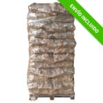 Palet de Astillas de Pino LEÑAS OLIVER – 720 kg (2,4 m³, palet retráctil, madera natural)