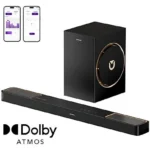 ULTIMEA Skywave F30 Boom – Barra de sonido 3.1.2 Dolby Atmos, Subwoofer 6,5″ con cable, Bluetooth 5.4, Control por App, Negro