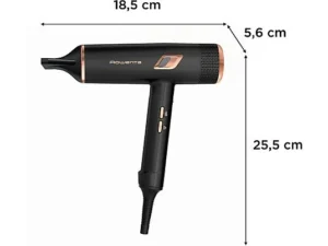 Rowenta Maestria Ultimate Experience CV9920 – Secador 2000 W Air-to-Care Iónico, 9 Ajustes, Motor BLDC, Difusor + 2 Boquillas, Negro / Cobre - Imagen 2