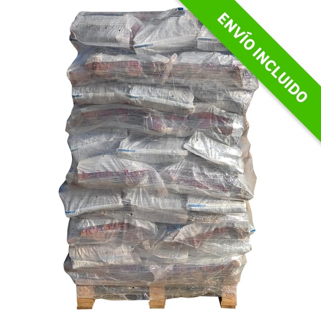 DFGETYEYERY Palet de Leña Encina y Roble LEÑAS OLIVER – 980 kg (2,1 m³, palet retráctil, madera natural) - Imagen 1