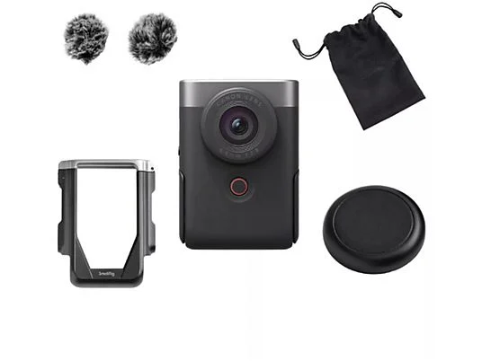 DFGGDGWDGWD-1.webp Canon PowerShot V10 Advanced Vlogging-Kit - Cámara Compacta 4K, Sensor 1", Kit de Vlogging, Negro - Imagen 1