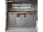 Lavavajillas Integrable Hisense HV16D5, 16 Servicios, 3 Niveles, Sin Panelar - Imagen 3