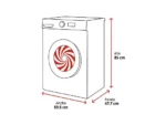 Lavadora Haier I-Pro Series 1 HW80-BP14929A-S, 8 kg, 1400 rpm, Clase A-10%, Blanco - Imagen 11