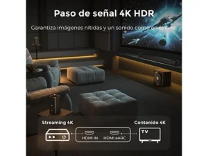 ULTIMEA Skywave X70 – Barra de sonido 7.1.4 con Dolby Atmos, Subwoofer inalámbrico 10”, Bluetooth 5.4, HDMI eARC, 980W, Negro - Imagen 4