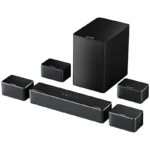 ULTIMEA Poseidon D80 Boom – Barra de sonido 7.1 con Dolby Atmos, Subwoofer inalámbrico, 500W, Bluetooth 5.3, HDMI eARC/HDMI IN, Control por App – Negro