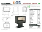 Estufa de Leña TJ JUCAR 80 Pie Central – 7,4 kW, Doble Combustión, ECODESIGN 2022, A+, Acero, Gris - Imagen 5
