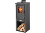 Estufa de Leña SANNOVER Evros7 – 7 kW, Fundición, Gran Cristal, Ecodesign 2022, Negro - Imagen 4