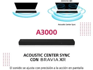 Barra de sonido Sony HT-A3000 – 3.1 Canales, Dolby Atmos, Subwoofer Integrado, Bluetooth, Wi-Fi, Negro - Imagen 7