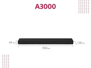 Barra de sonido Sony HT-A3000 – 3.1 Canales, Dolby Atmos, Subwoofer Integrado, Bluetooth, Wi-Fi, Negro - Imagen 9