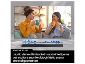 Barra de sonido Samsung HW-B650F/ZF – 3.1 canales, Subwoofer inalámbrico, Bluetooth, 370W, Negro - Imagen 3