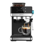 Cafetera Espresso Cecotec Power Espresso 20 Grind – 20 bar, 1350 W, 2 Tazas, Molinillo Ajustable, Thermoblock, Pantalla Táctil, Negro
