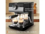 Cafetera Express Krups XP384E Authentic – 15 Bar, Depósito 2 L, Boquilla Vapor Inox, Compatible Cápsulas ESE, Aluminio