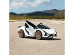Playkin Lamborghini Sian White 12 V – Coche Eléctrico Infantil Blanco