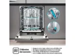 Lavavajillas Integrable Hisense HV16D5, 16 Servicios, 3 Niveles, Sin Panelar - Imagen 8