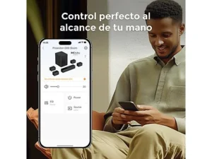 ULTIMEA Poseidon D80 Boom – Barra de sonido 7.1 Canales, Dolby Atmos, Subwoofer 6,5" Inalámbrico, Control por App, Bluetooth, Negro - Imagen 3