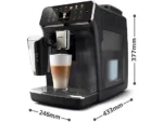 Cafetera Superautomática Philips Serie 4400 EP4441/50 LatteGo – 12 Bebidas, 15 bar, 1,8 L, Negro - Imagen 3