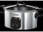 Russell Hobbs MaxiCook 22750-56 Olla de Cocción Lenta 6 L Plata — Temporizador Digital, 3 Temperaturas