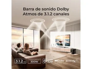 ULTIMEA Skywave F30 – Barra de sonido 3.1.2 Dolby Atmos, Subwoofer 5,25", 300 W, Bluetooth 5.4, HDMI eARC, Control App, Negro - Imagen 11