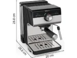 Cafetera Express Krups XP384E Authentic – 15 Bar, Depósito 2 L, Boquilla Vapor Inox, Compatible Cápsulas ESE, Aluminio - Imagen 2