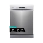 Lavavajillas Hisense HS623D10X, 14 Servicios, Motor Inverter, Clase D, Inox