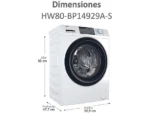 Lavadora Haier I-Pro Series 1 HW80-BP14929A-S, 8 kg, 1400 rpm, Clase A-10%, Blanco - Imagen 9
