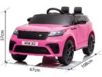 ATAA Land Rover Range Rover Velar 12 V - Coche Eléctrico Infantil Rosa - Imagen 3