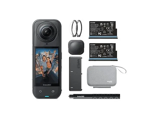 TRSETSETSERT-1.webp Insta360 X5 Esencial - Cámara 360° 8K, HDR 5.7K/60fps, 185 min Autonomía, Kit Completo, Negro - Imagen 1