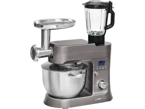 Clatronic KM 3674 Robot de Cocina 1200 W 6,2 L Inox – 12 Velocidades, Multifunción con Picadora