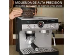 Cafetera Espresso Krups Precision XP801T – Molinillo Integrado, 30 Ajustes, 15 Bares, 1500W, Thermoblock, Depósito 3.5L, Inox - Imagen 8