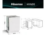 Lavavajillas Integrable Hisense HV16D5, 16 Servicios, 3 Niveles, Sin Panelar - Imagen 14