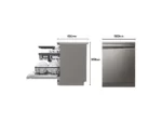 Lavavajillas LG DF355FP, 14 Servicios, QuadWash™, Clase C, Inox - Imagen 15