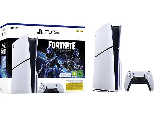 YUTERZEZZSDSDSD-1.webp Sony PlayStation 5 Slim Digital 1 TB Fortnite Cobalt Star Blanco - Imagen 1