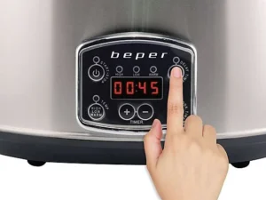 Beper BC.510 Olla de Cocción Lenta 4,5 L Negra — 280 W, Temporizador Digital, 3 Modos - Imagen 2