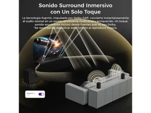 ULTIMEA Skywave F40 Boom – Barra de sonido 5.1.2 canales con Dolby Atmos, Subwoofer 6,5" con cable, Bluetooth, Control por App, Negro - Imagen 5